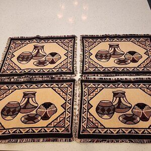 NEW Set 4 Southwest El Paso Saddle Blanket Co. Vase Adobe Place Mats 23" X 13"